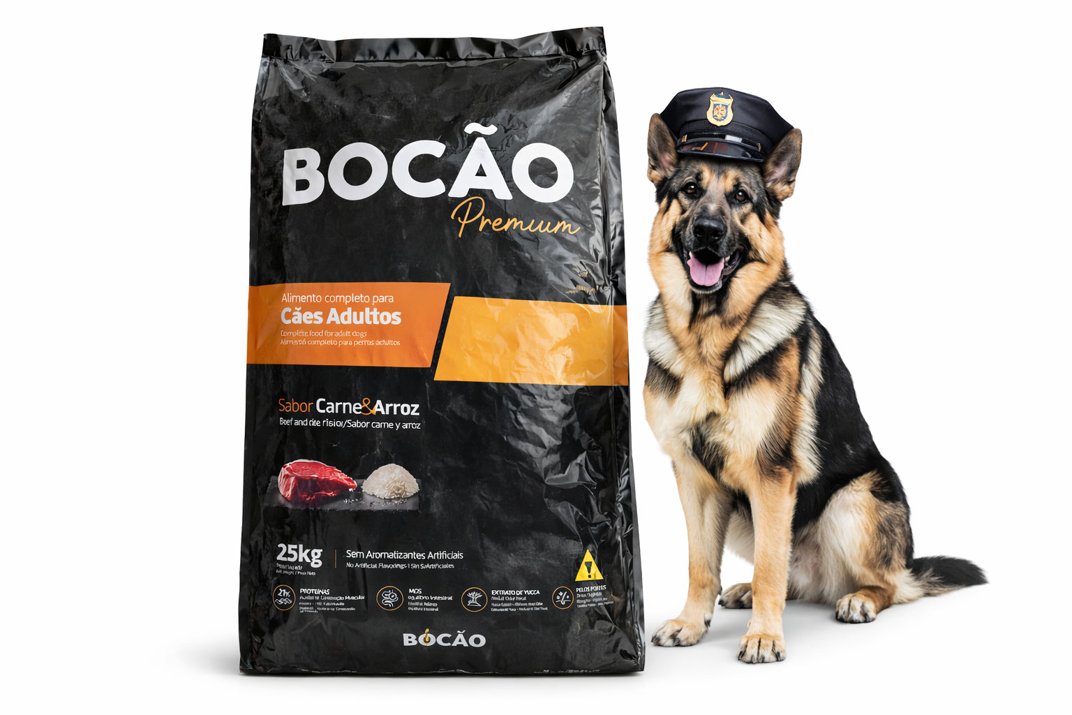 Bocão Premium Carne e Arroz 25kg