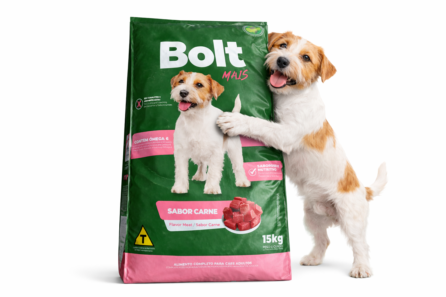  Bolt Mais Cães Adultos Sabor Carne 15kg