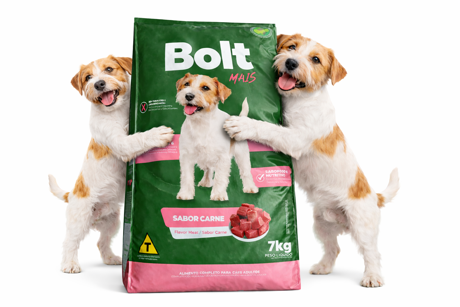  Bolt Mais Cães Adultos Sabor Carne 7kg