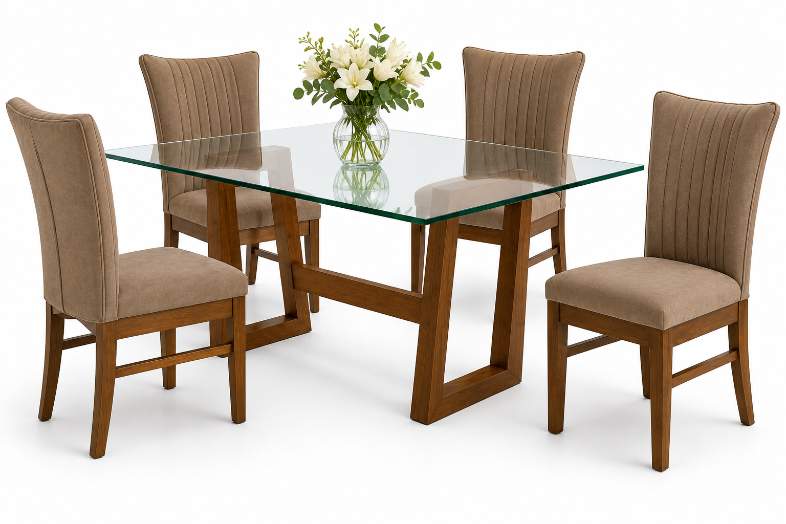 Conjunto 06 cadeiras e mesa.