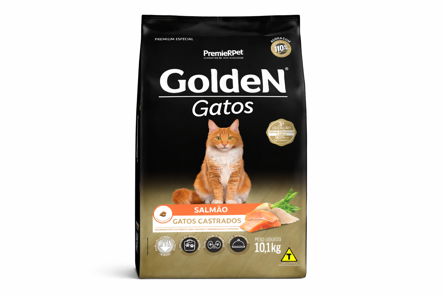 GoldeN Gatos 10,1kg Salmão