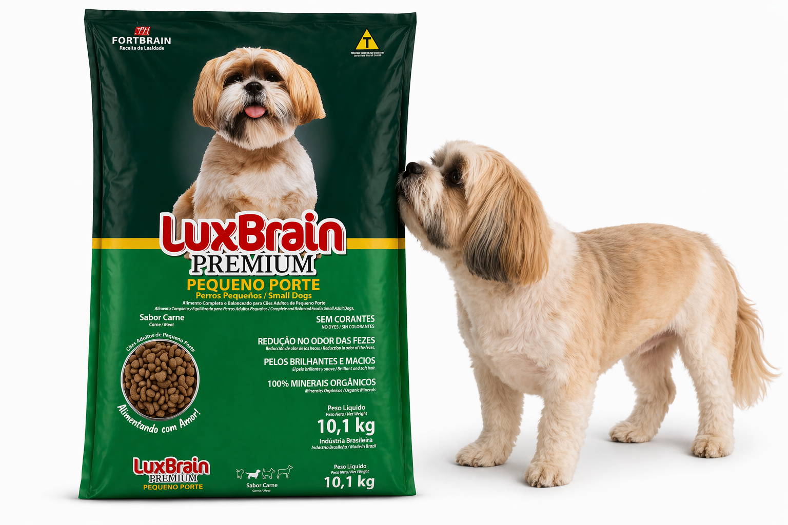 LuxBrain Premium Pequeno Porte (Sabor Carne) 10,1kg