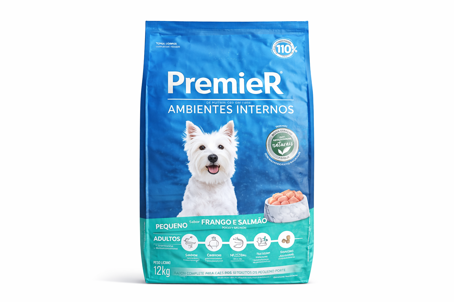 Raçao PremieR Ambientes Internos Cães Adultos Pequenos 12 Kg