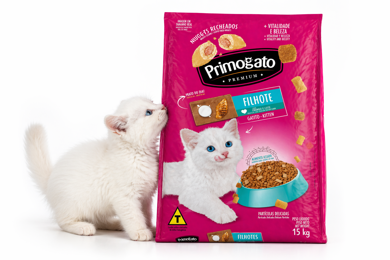 Primogato Premium Filhotes (Sabor Frango e Leite) 15kg