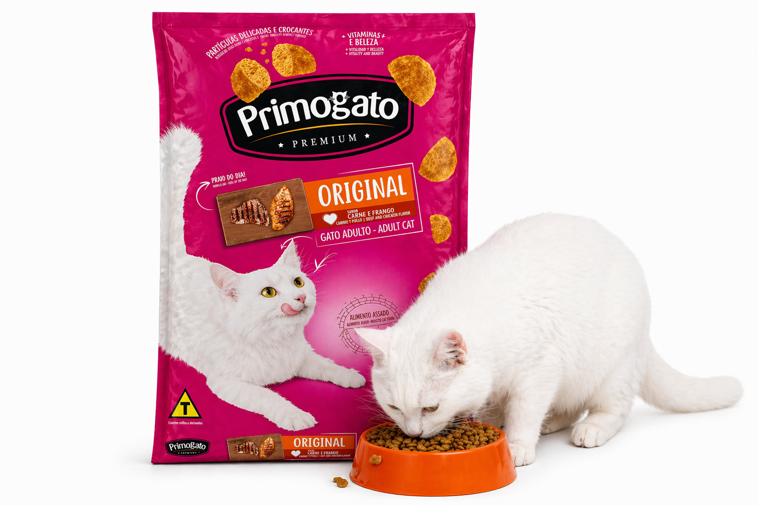  Primogato Premium Original (Sabor Carne e Frango) de 10,1 kg