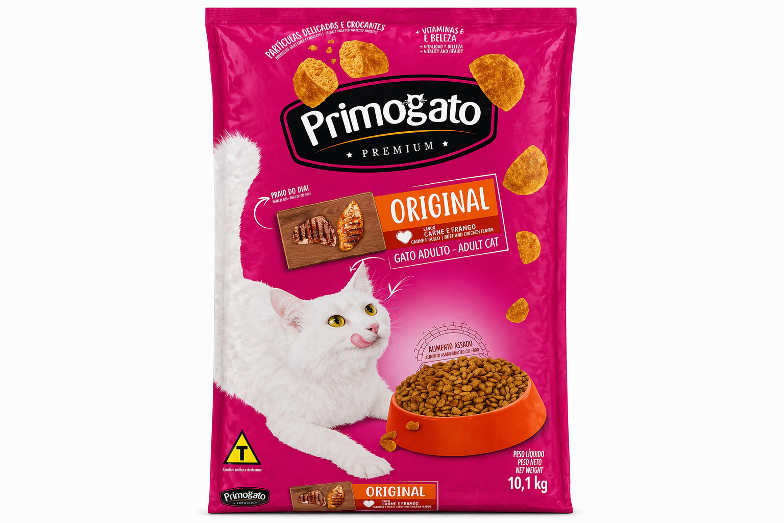  Primogato Premium Original (Sabor Carne e Frango) de 10,1 kg