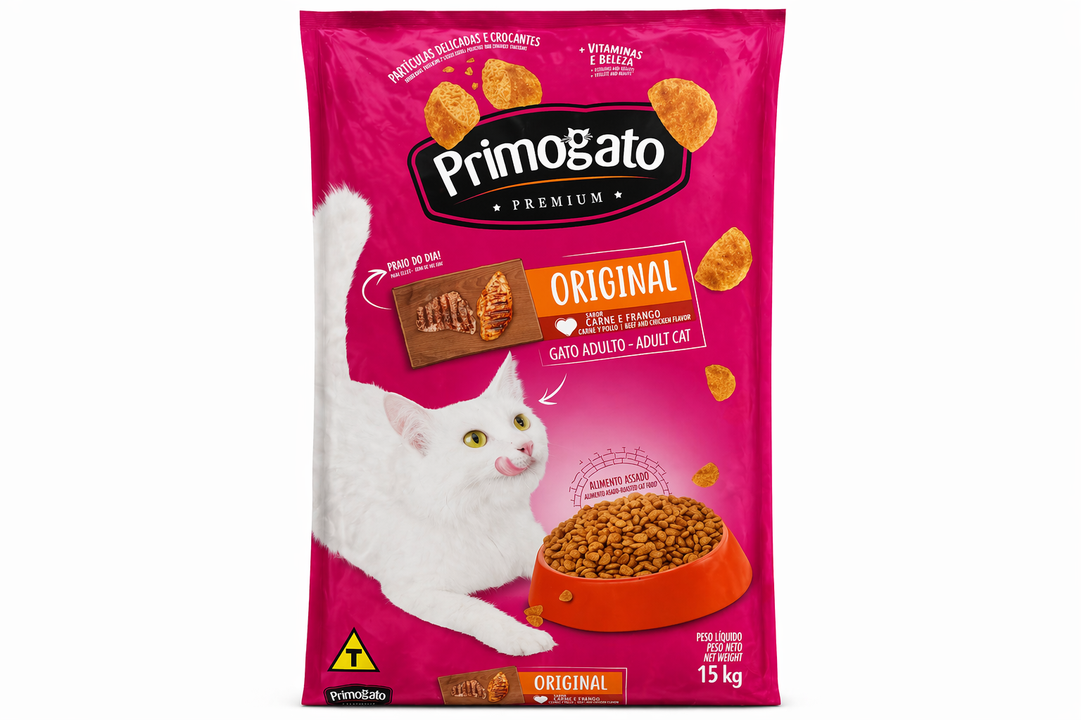Primogato Premium Original (Carne e Frango) de 15 kg